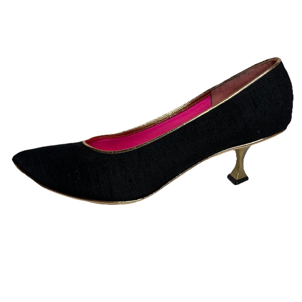 Vintage Neusteters Shoe Metal Gold Sole Genie Novelty 5 Glam Retro 60s